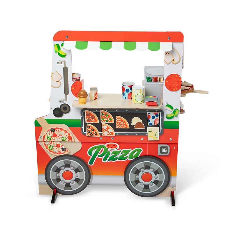 Melissa & Doug Wooden Pizza Food Truck Activity Center (MS32201) image 1