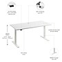 Bush Business Furniture Move 60 Series 60"W Electric Adjustable Standing Desk, White (M6S6030WHWK)~#|#~0C647EBA-58D1-47F2-AC7537F3AB58558D_sc7