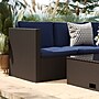 Flash Furniture Roan Indoor/Outdoor L-Shaped Sectional with Coffee Table, Brown with Navy Cushions (BNWS404NVBR)~#|#~0C657C6F-0D9B-45E8-ADD660BA911D2557_sc7