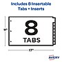 Avery Big Tab Insertable Plastic Dividers, 8 Tabs, Multicolored (11179)~#|#~0C67CCFE-8113-4C41-85707FFD2A4C7357_sc7