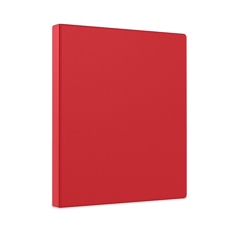 Staples 1/2" 3-Ring Non-View Binder, Red (ST26852-CC) image 1