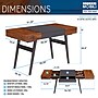 Techni Mobili Expandable 51" MDF Table Desk, Gray/Mahogany (RTA-1854-MAH)~#|#~0C6DB5A2-D829-45B4-95612831AED19C74_sc7