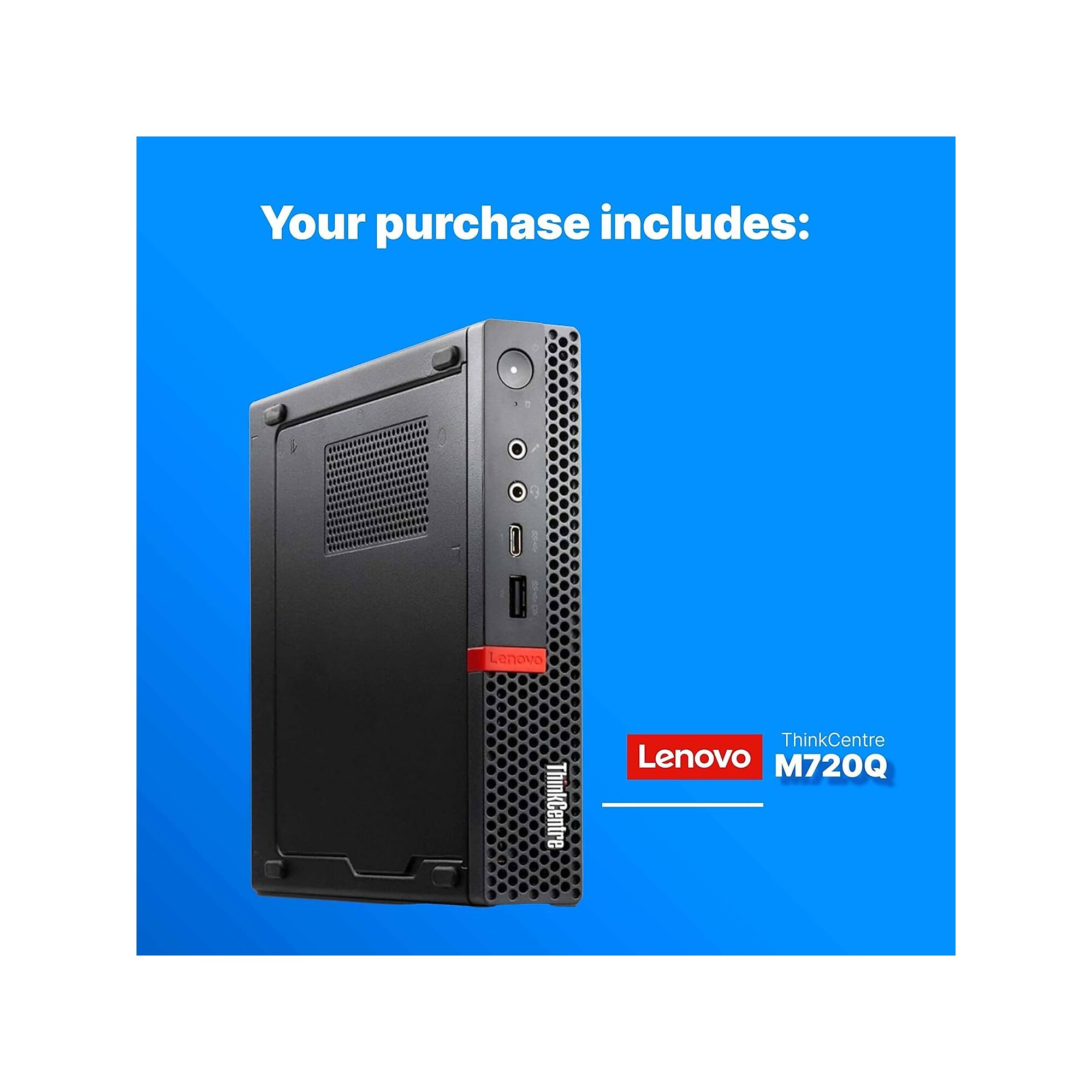 Lenovo ThinkCentre Refurbished Micro Desktop Computer, Intel Core i5-8400T, 8GB DDR4 RAM, 250GB SSD, Windows 11 Pro Sansujyuku sansujyuku.com