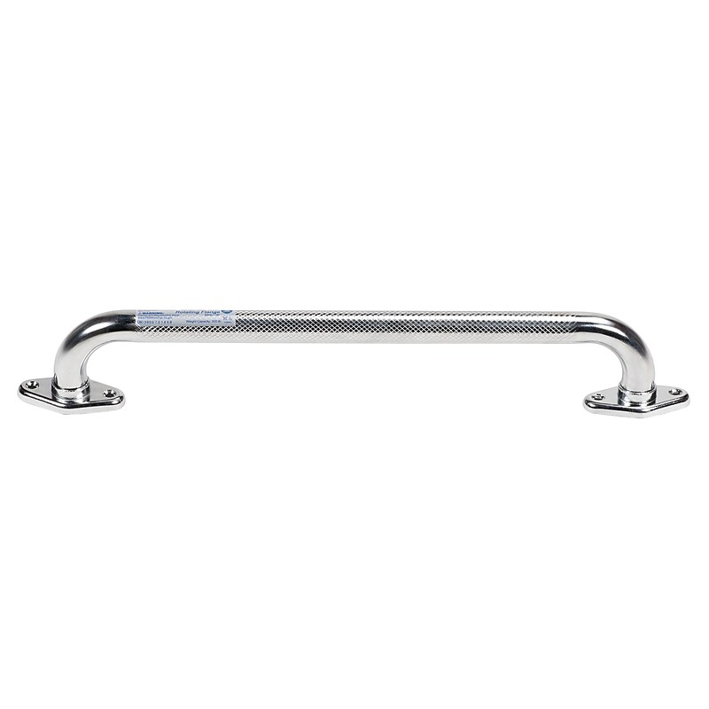 Dynarex Rotating Flange Knurled Grab Bar, 18" Inches, Chrome (10313) image 1