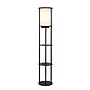 Simple Designs Etagere Organizer Storage 62.5" Floor Lamp with 2 USB Charging Ports and 1 Charging Outlet, Black (LF2010-BLK)~#|#~0C75D9E0-FEC7-4532-BAD063E2083D370F_sc7