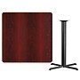 Flash Furniture Square Laminate Table Top with 33" x 33" Bar-Height Table Base, 42" x 42", Mahogany (XUMA4242T3333B)~#|#~0C7A82D9-2037-4CCA-A22244E28E93E093_sc7