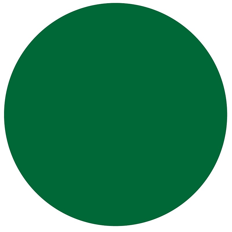 Decker Tape Round Inventory Labels, 3" Dia, Standard Green, 1000/Roll (SL6141-SG) image 1