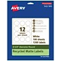 Avery EcoFriendly Laser/Inkjet Circle Multipurpose Labels, 2-1/4" Dia., White, 1200/Box (94510)~#|#~0C7ADB09-2724-42B5-A00D7A6F3099FD33_sc7