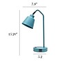 Simple Designs Sleek Essentials LED Desk Lamp, 16", with USB Ports, Cyan Blue (LD1071-CYN)~#|#~0C7B2929-459D-4A9D-B7730B3F27C57F38_sc7