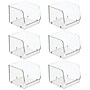 iDESIGN Small Stackable Plastic Storage Bin, Clear, 6/Pack (28132M6)~#|#~0C7DA5E6-B678-4BC8-B561EC7C44508EB0_sc7