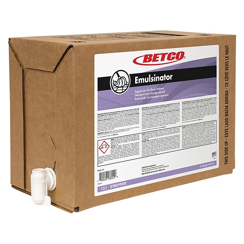 Betco Emulsinator Floor Stripper, Sassafras Scent, 5 Gal. (151B500) image 1