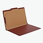 Pendaflex Pressboard Classification Folders, 1-Divider, 2" Expansion, Legal Size, Brick Red, 10/Box (2157R)~#|#~0C7EF9E7-A282-459D-980B862274CED491_sc7