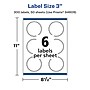 Avery Laser/Inkjet Multipurpose StarburstLabels, 3" Dia, Glossy Clear, 300/Box (94609)~#|#~0C82D48F-0838-4F09-B5AE4F51BD730A47_sc7