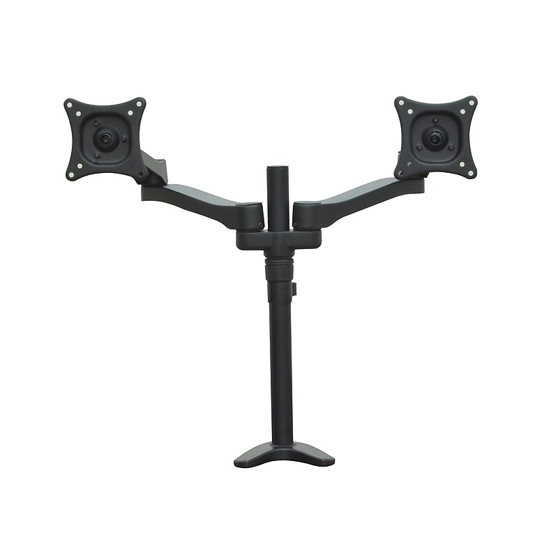 Regency Adjustable Double Screen Articulating Monitor Mount, Up to 24", Black (CA2) image 1