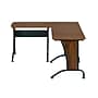 Techni Mobili Deluxe L-Shaped Desk with Inline Team Desk Option, Walnut/Grey(RTA-3806-M615)~#|#~0C86B8BF-08AC-4679-8A11F926F25912BF_sc7