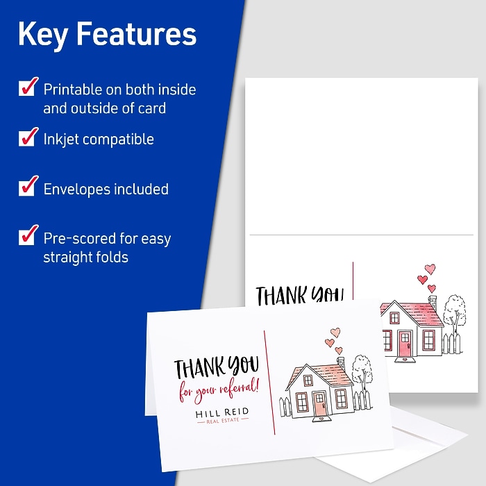 Avery Half-Fold Greeting Cards with Envelopes, 5.5