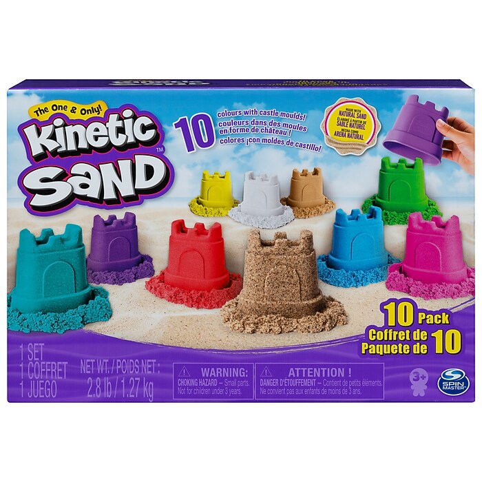 Kinetic Sand Castle Containers, Multicolored, 10/Pack (6052995