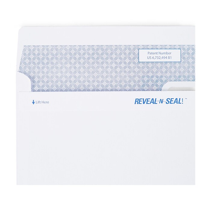 Staples Reveal N Seal Self Seal Security Tinted #8 Business