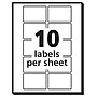 Avery Laser/Inkjet Multipurpose Labels, 1" x 1-1/2", White, 500 Labels/Pack (5434)~#|#~0CA5D78A-7BED-4D51-BC6BA6D24B18A5D5_sc7