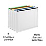 Staples Moisture Resistant Plastic File Pocket, Letter Size, Assorted Colors, 5/Pack (TR51842)~#|#~0CAB5022-B54A-4192-A5799C89A91CD0DD_sc7