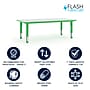 Flash Furniture Wren Rectangular Activity Table, 23.625" x 47.25", Height Adjustable, Green/Gray (YU060RECTBLGN)~#|#~0CB11927-B57A-41B3-83BE408C75BACE93_sc7