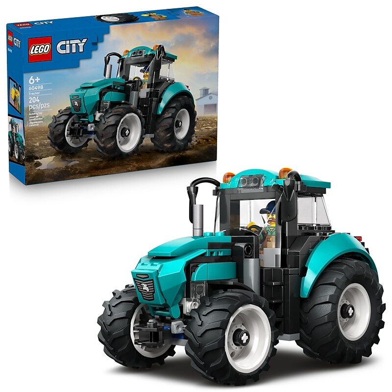 LEGO City Tractor Farm Toy Building Set, 204 Pieces (60498) image 1