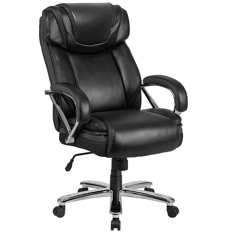 Flash Furniture HERCULES Series Ergonomic LeatherSoft Swivel Big & Tall Executive Office Chair, Black (GO2092M1BK) image 1