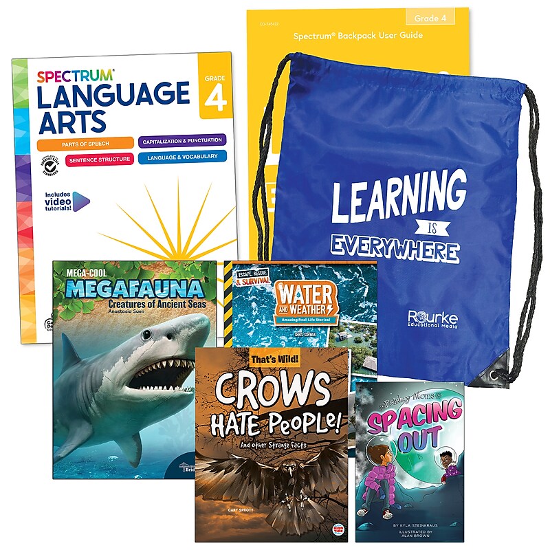 Spectrum Language and Literacy Backpack, Grade 4 Workbook, 6/Set (CD-745413) image 1