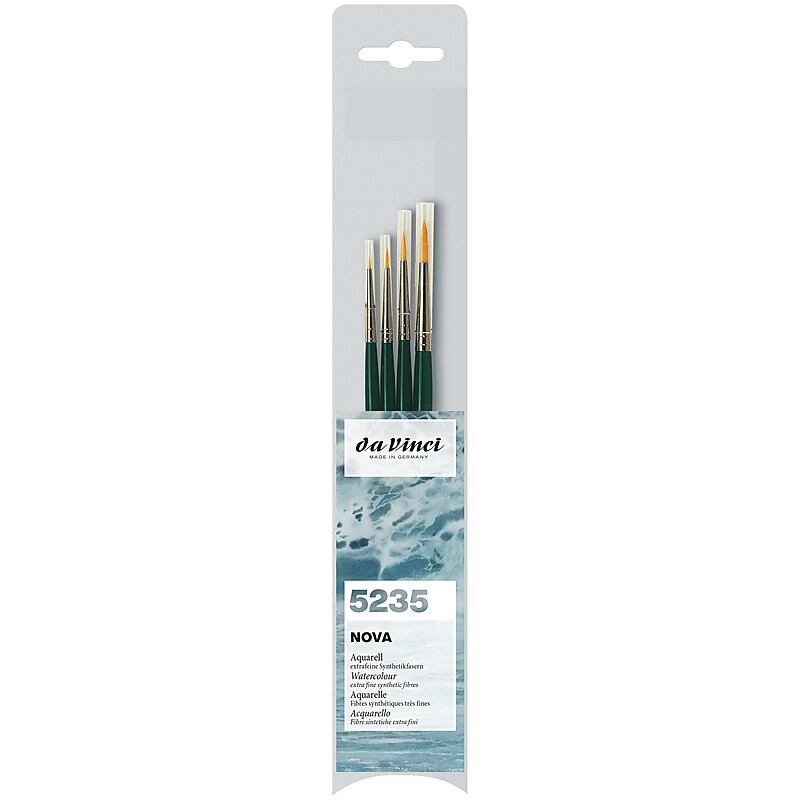 da Vinci NOVA Mixed Media Synthetic Bristle, Model Painting Brushes, 4/Pack (DVXVA52350) image 1