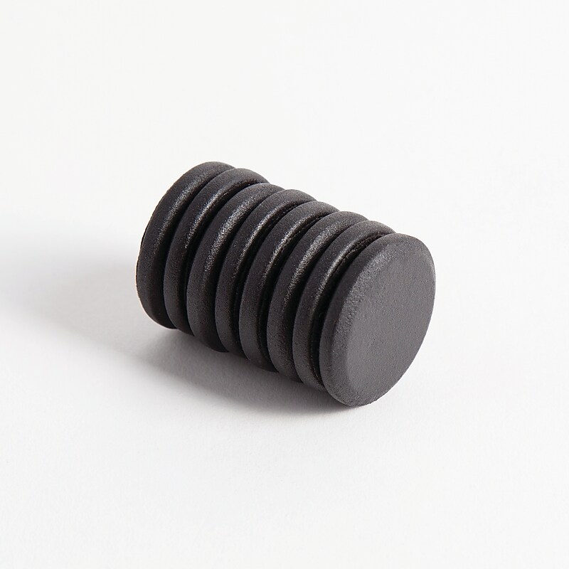 U Brands High Energy Metal Magnets, 1.25" Diameter, Black, 8/Pack (3021U00-12) image 1