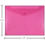 JAM Paper Premium Plastic Document File, 1 Pocket, Letter, Fuchsia Pink, 3/Pack (218S0fux3)~#|#~0CC2BCFC-3E4B-4986-8E75F317DAA80163_sc7