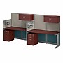 Bush Business Furniture Office in an Hour 63"H x 129"W 2 Person In-Line Cubicle Workstation, Hansen Cherry (OIAH005HC)~#|#~0CC3253E-A439-4F7E-9CDC4739708F244B_sc7