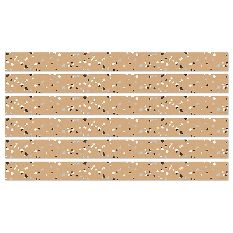 Carson Dellosa Education We Belong Straight Borders Per Bundle, 3"x 3', Speckled Kraft Paper, 6/Bundle (CD-108496-6) image 1