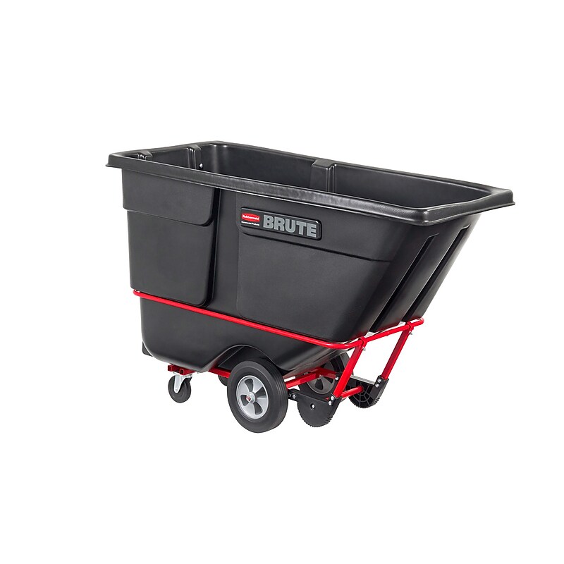 Rubbermaid Forkliftable Tilt Truck, Plastic, 1250 lb. Capacity, Black (FG131500BLA) image 1