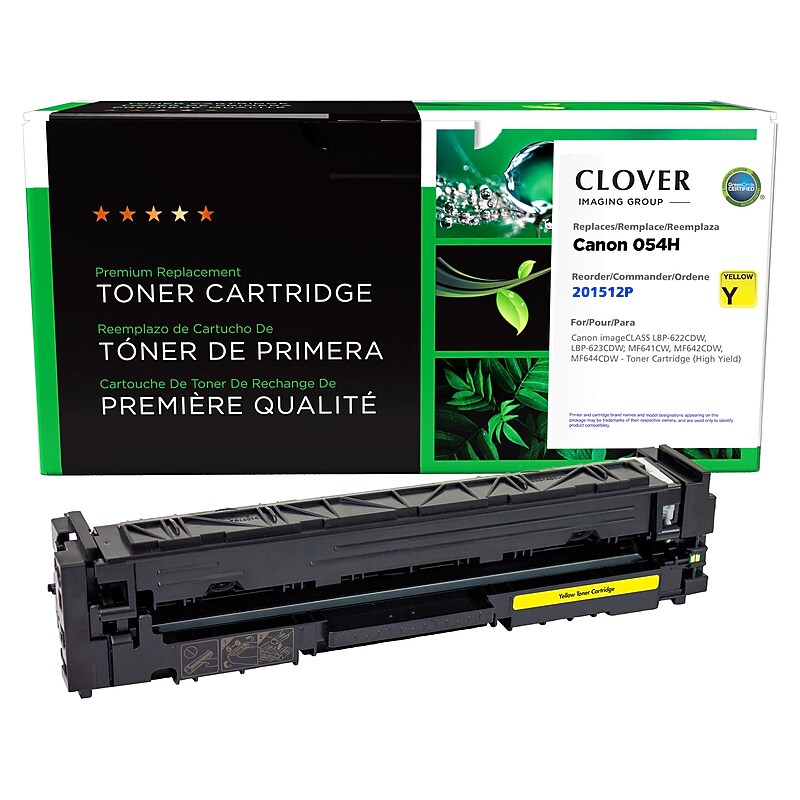 Clover Imaging Group Remanufactured Yellow High Yield Toner Cartridge Replacement for Canon 054H (3025C001) image 1