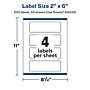 Avery Laser/Inkjet Multipurpose Labels, White, 4 Labels/Sheet, 50 Sheets/Pack (94242-WMF50)~#|#~0CC8C77F-00F5-4685-BF33163CDDC6D247_sc7