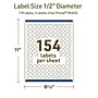 Avery Dissolvable Circle Multipurpose Labels, 0.5" Dia., Off-white, 770/Pack (94503)~#|#~0CCB7CF7-EEB7-4F72-B9404057C3F717B6_sc7