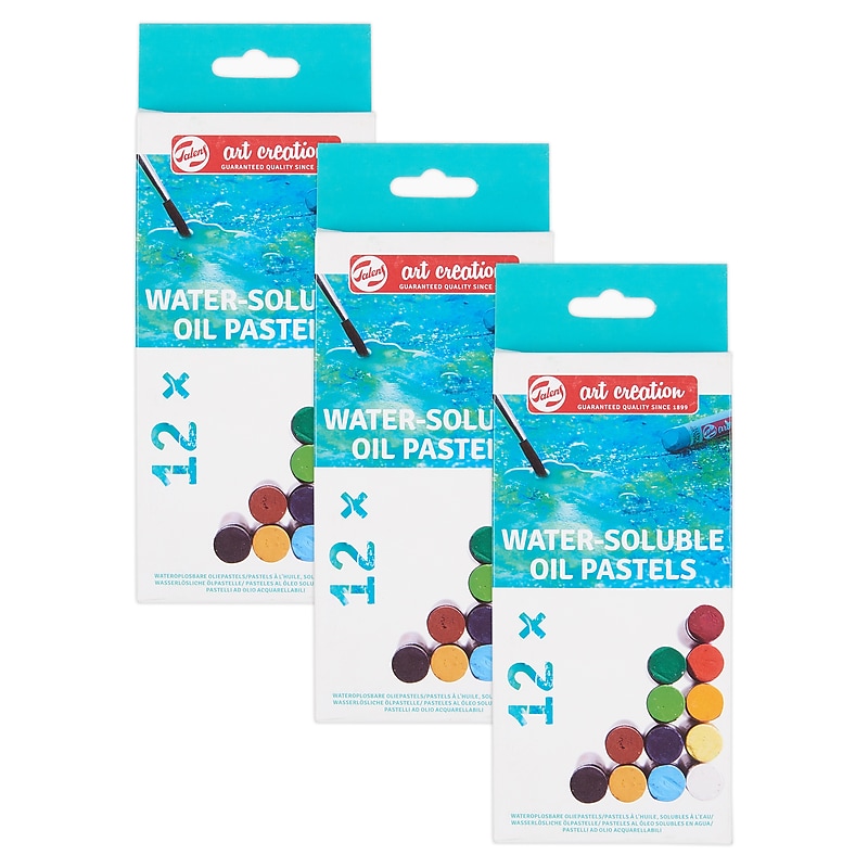 Talens Art Creation Water Soluble Oil Pastel Set, Assorted Colors, 12/Set, 3 Sets/Bundle (TLN9029112M-3) image 1