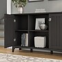 Bush Furniture Salinas Entryway Storage Set with Hall Tree, Shoe Bench and Accent Cabinet, Vintage Black (SAL008VB)~#|#~0CD0C8C8-79A8-430F-A5711A6139925607_sc7