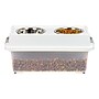 Iris 12 Quart Elevated Feeder Storage with Lid, Plastic, White (585114)~#|#~0CD3231B-5D0A-4135-9DEE0FDC590A2E9E_sc7