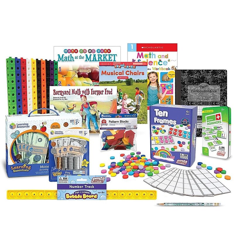 S&S Family Engagement Take Home Bags MATH Grades K-1, Manipulative, Assorted Colors (BK7097001) image 1
