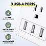 Overtime Wall Outlet Shelf, 8 Outlets and 3 USB Ports, Surge Protector, White (OTWP8O3USB)~#|#~0CE5B58B-4EB8-4124-9F52383D854AE4AA_sc7