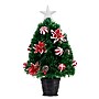 Nearly Natural 24-in Pre-Lit Fiber Optic Artificial Christmas Tree with Ornaments, Poinsettia and Star Topper (T4752)~#|#~0CE6A4DB-77A2-42DA-8B36DBB276466D41_sc7