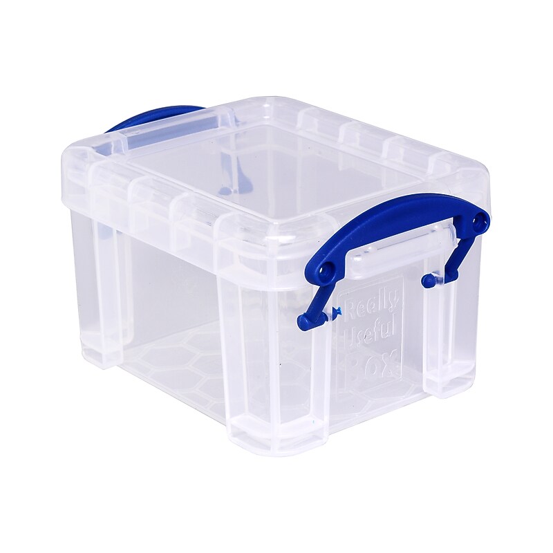 Really Useful Box 0.15 Quart Storage Container with Snap Lid, Plastic, Assorted Colors, Each (0.14 MIXED COLS) image 1