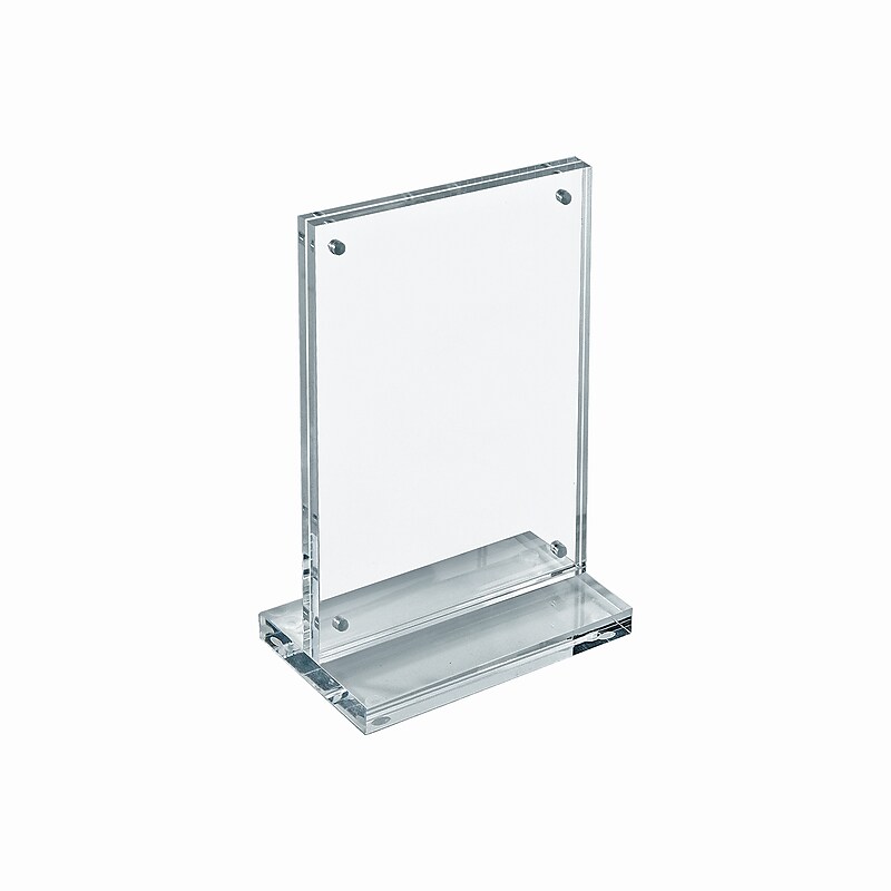 Azar Literature Holder, 5" x 7", Vertical, Clear Acrylic (104774) image 1
