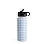 DENY Designs Gingham Pattern Blue by Colour Poems Stainless Steel Double Wall Insulated Water Bottle, 18 oz. (76628-WBTL05)~#|#~0D009A68-51D2-414A-B5397B92710BFACF_sc7