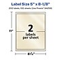 Avery Pearlized Ivory Rectangle Multipurpose Labels, 5" x 8-1/8", Ivory, 200/Box (94259)~#|#~0D00FAC8-5185-4D11-8301B162B597589F_sc7