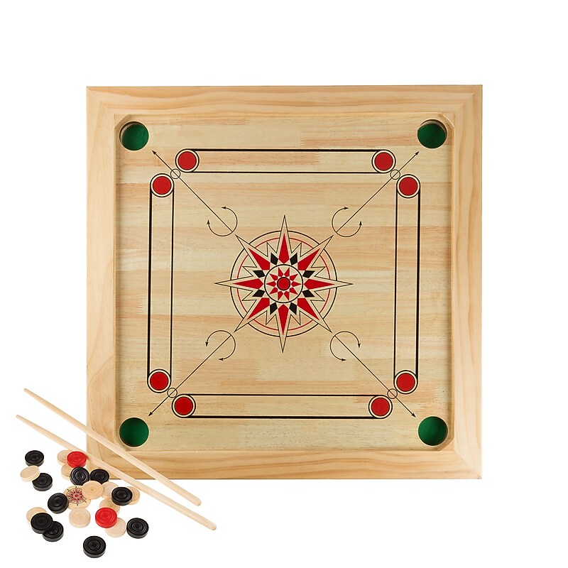 Hey! Play! Wooden Carrom Board Game (80-CROK) image 1