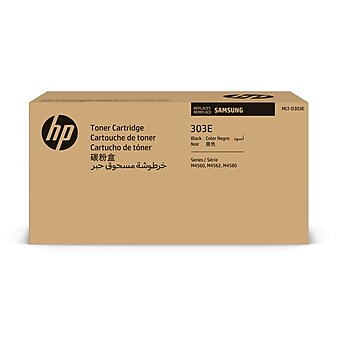 HP 303E Black Toner Cartridge for Samsung MLT-D303E (SV023), Samsung-branded printer supplies are now HP-branded