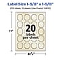 Avery Pearlized Ivory Decorative Edge Multipurpose Labels, 1-5/8" x 1-5/8", Ivory, 200/Pack (94110)~#|#~0D053D51-574D-4F01-81078C7883FFFAF6_sc7